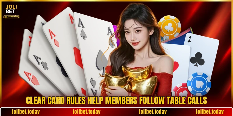 Clear card rules help members follow table calls Clear card rules help members follow table calls