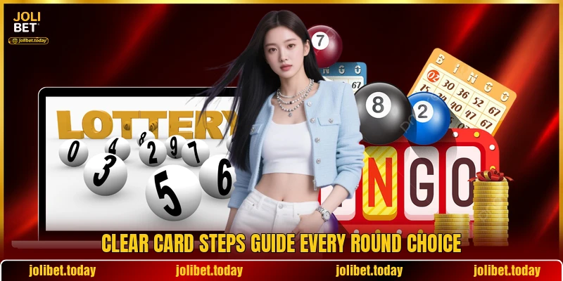 Clear card steps guide every round choice Clear card steps guide every round choice