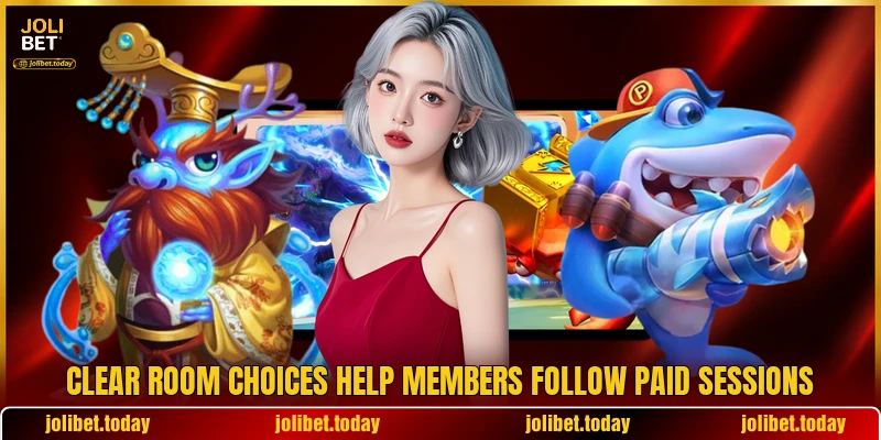Clear room choices help members follow paid sessions Clear room choices help members follow paid sessions