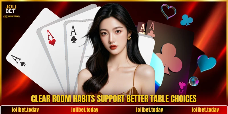 Clear room habits support better table choices Clear room habits support better table choices