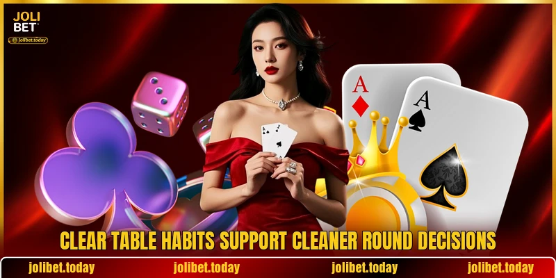 Clear table habits support cleaner round decisions Clear table habits support cleaner round decisions