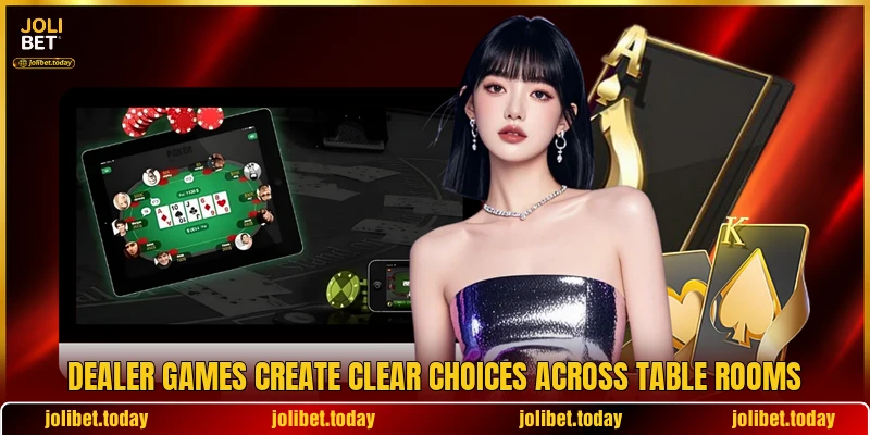Dealer games create clear choices across table rooms Dealer games create clear choices across table rooms