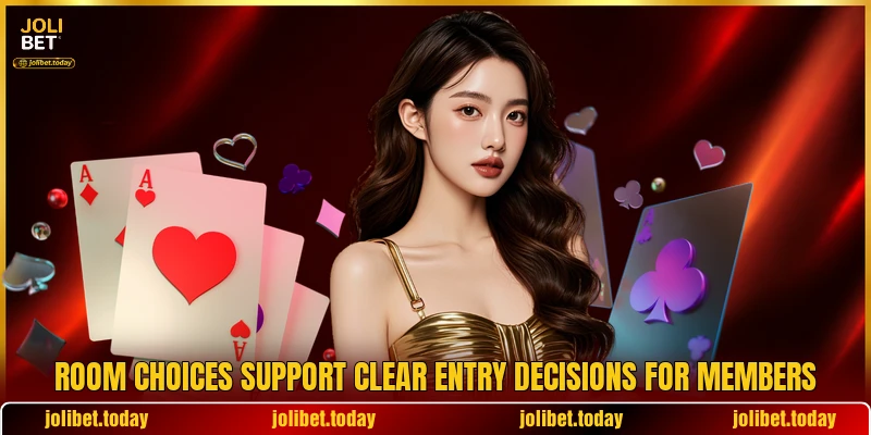 Room choices support clear entry decisions for members Room choices support clear entry decisions for members