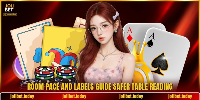 Room pace and labels guide safer table reading Room pace and labels guide safer table reading