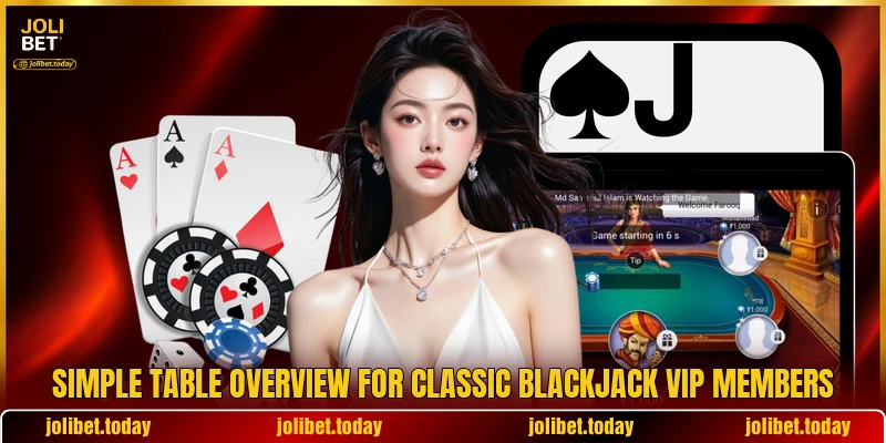 Simple table overview for Classic Blackjack VIP members Simple table overview for Classic Blackjack VIP members