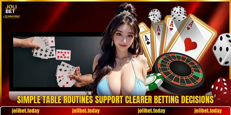 Simple table routines support clearer betting decisions Simple table routines support clearer betting decisions