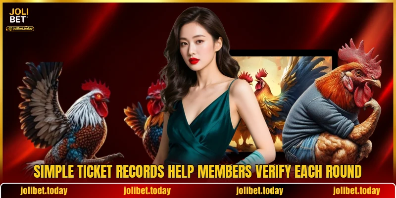 Simple ticket records help members verify each round Simple ticket records help members verify each round